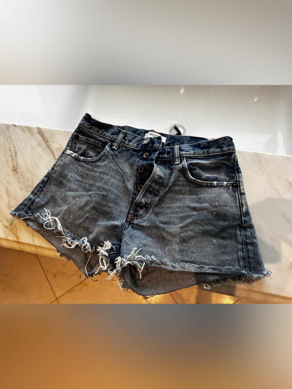 Moussy Light Blue Denim Jean Shorts